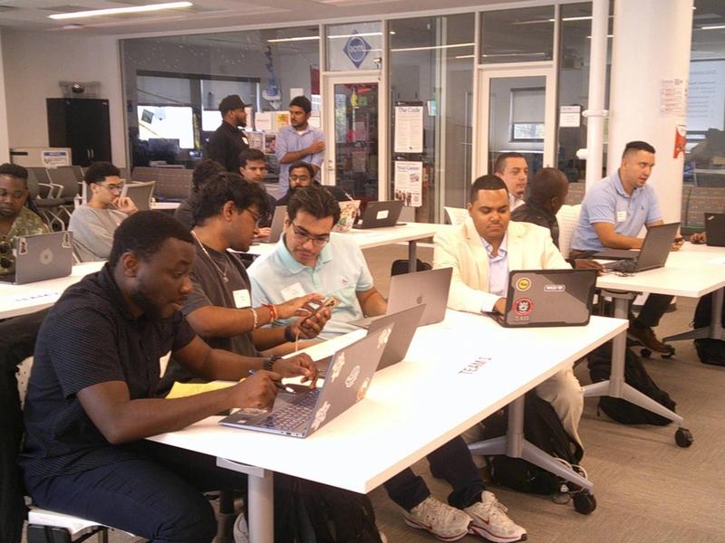 YWCC Capstone student teams collaborating on projects in a classroom setting