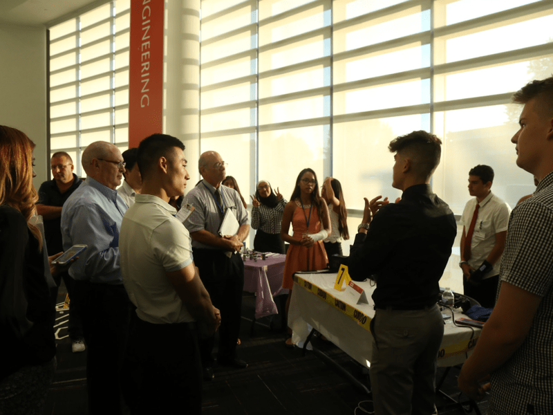 RWC coaches working with students