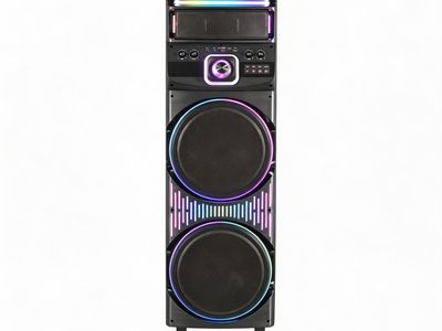 Dual 12-Inch Subwoofer Wooden Party Speaker