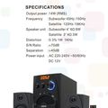2.1 Channel Multimedia Speaker System - Hi-Speed USB view 2