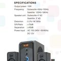 2.1 Channel Multimedia Speaker System - USB 2.0 view 2