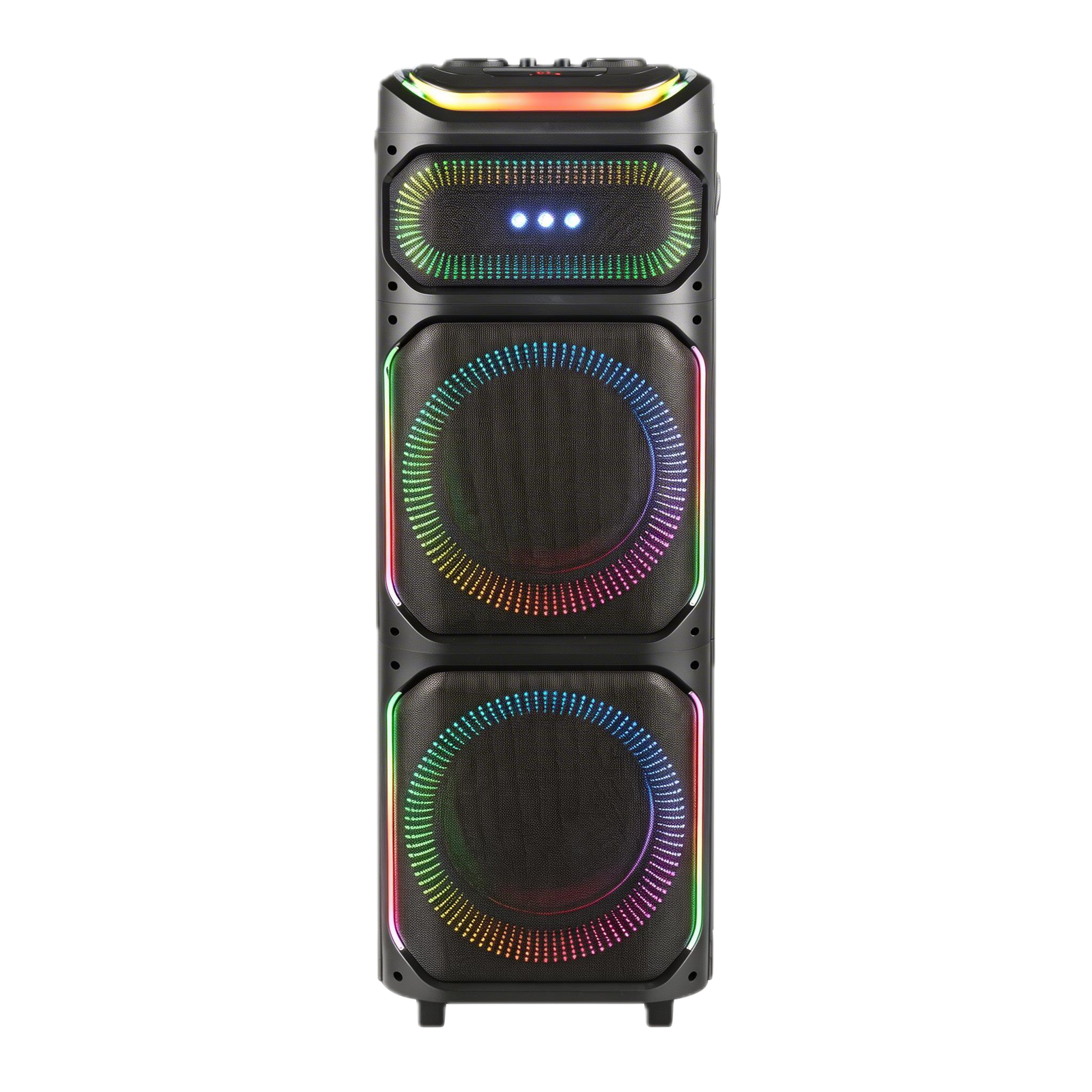 Dual 12-Inch Wooden Party Speaker