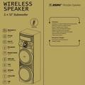 Dual 12-Inch Subwoofer Wooden Party Speaker view 2