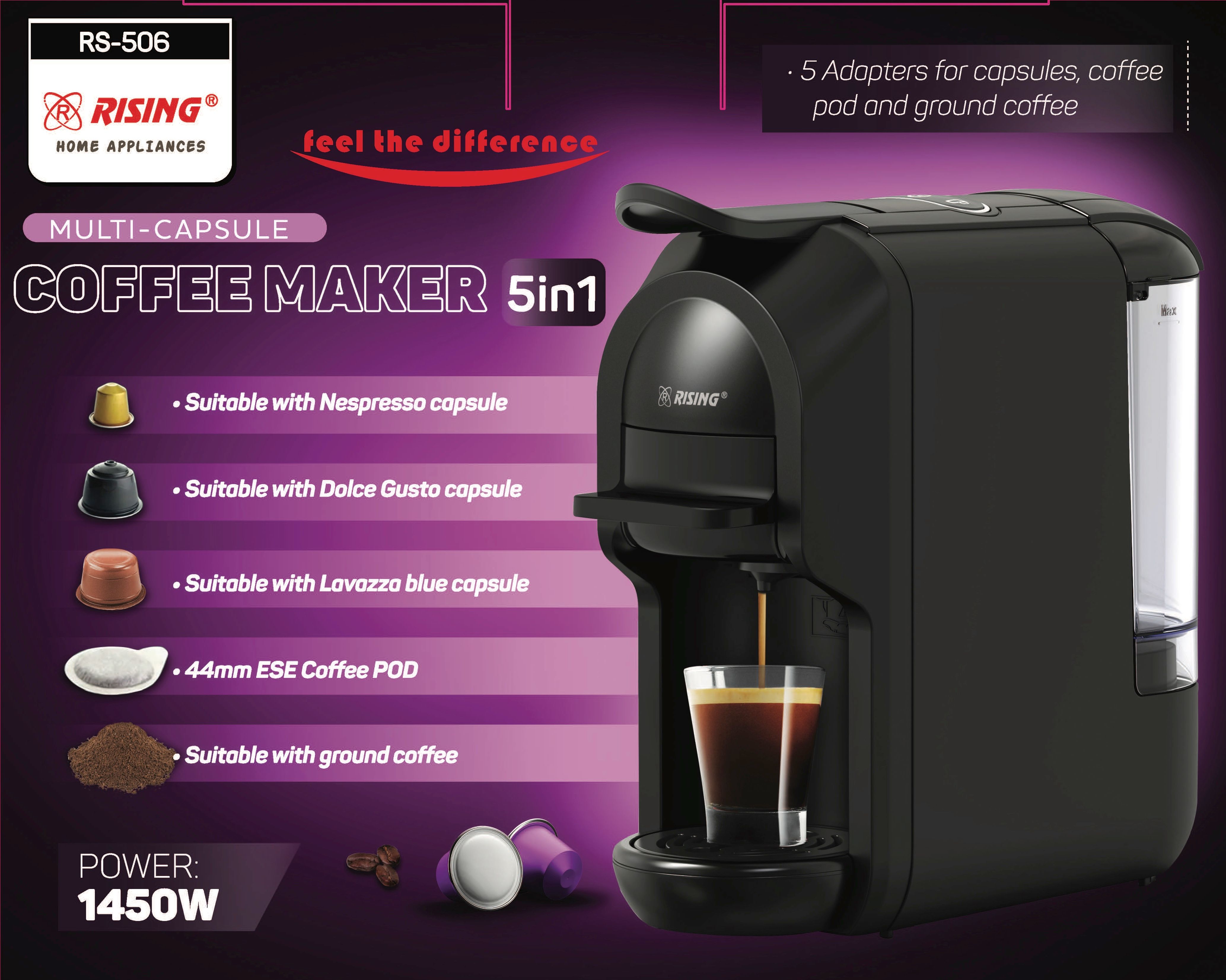 Multi-Capsule Coffee Maker 5 in 1