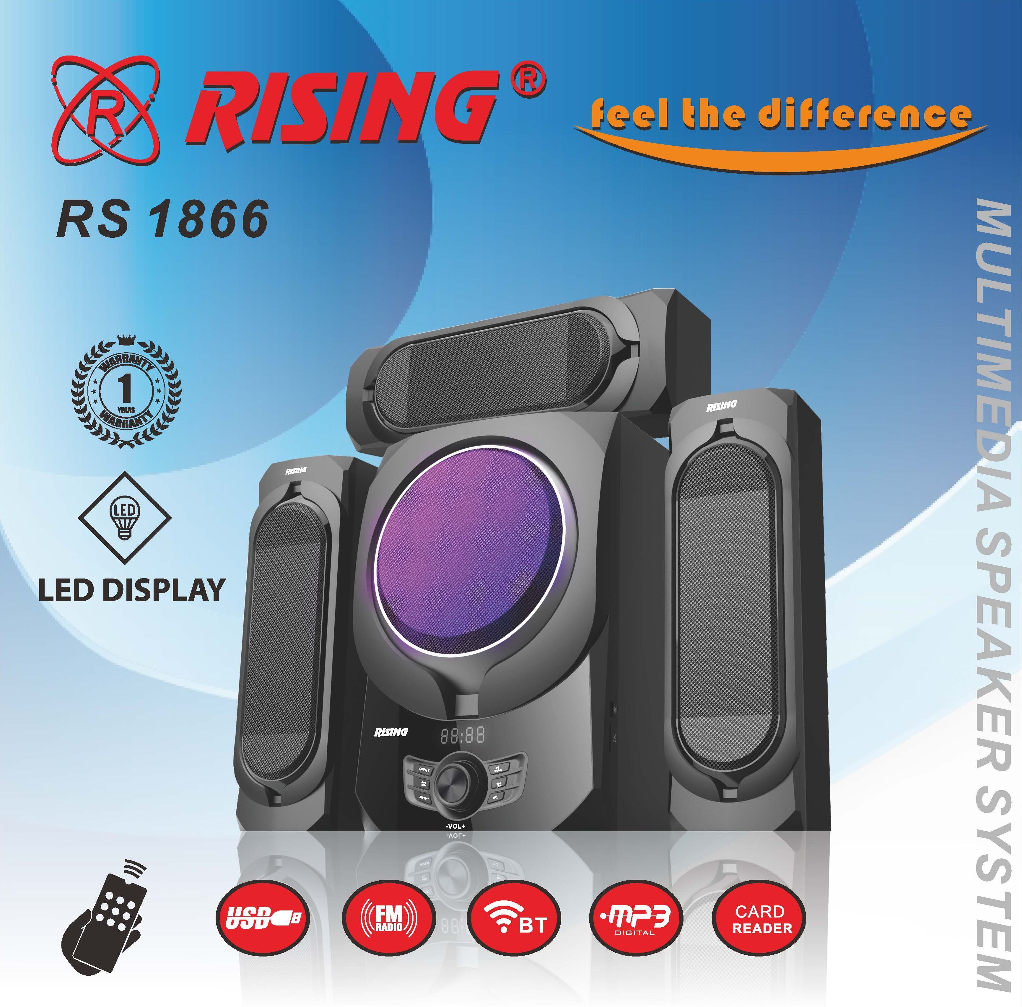 3.1 Channel Multimedia Speaker System - LED Display