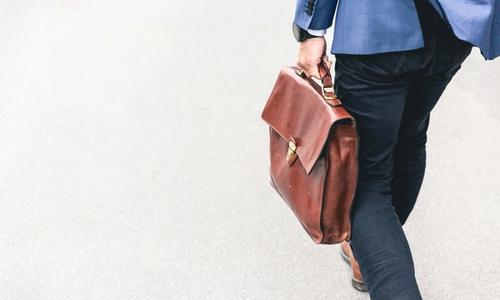 business lawyer earing a briefcase