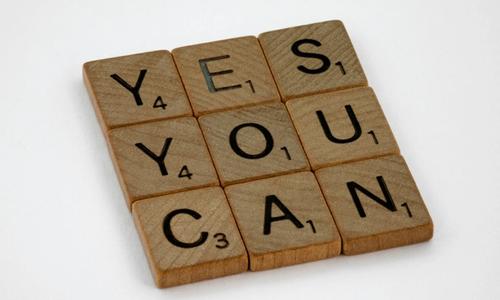imagine descriind yes you can ca și imbold pentru perseverență
