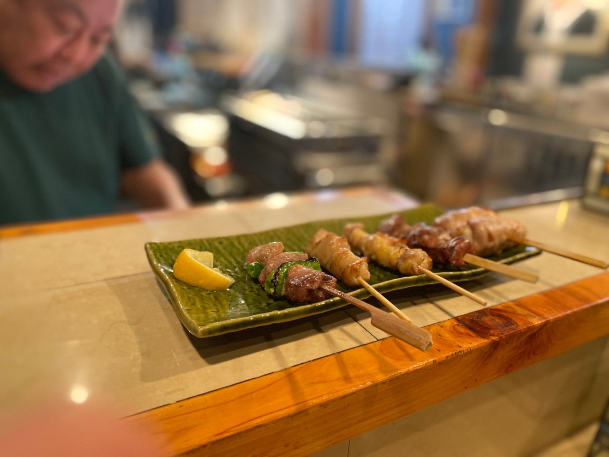 Yakitori skewers served at Torisuke