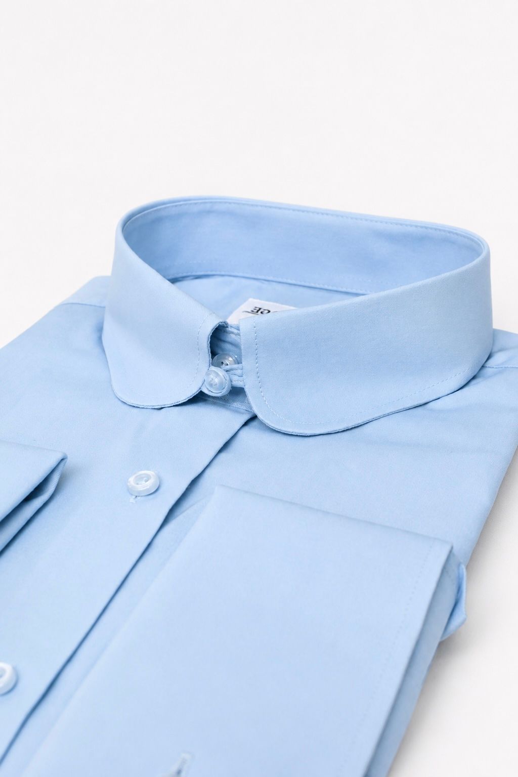 Chemise Col Club Bleue — Popeline 100% coton