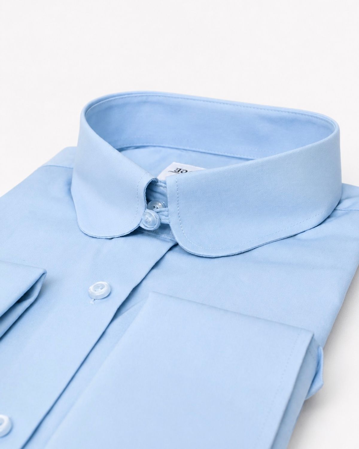 Chemise Col Club Bleue — Popeline 100% coton