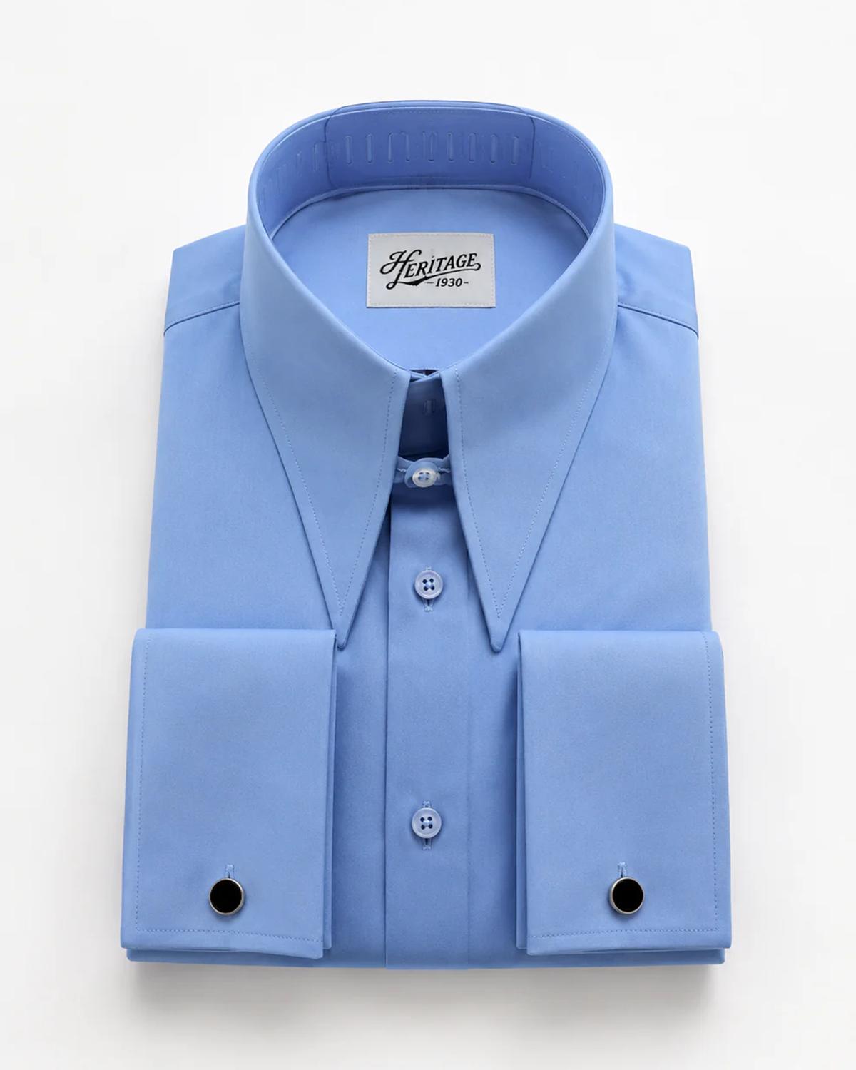 Chemise Col Club Bleu