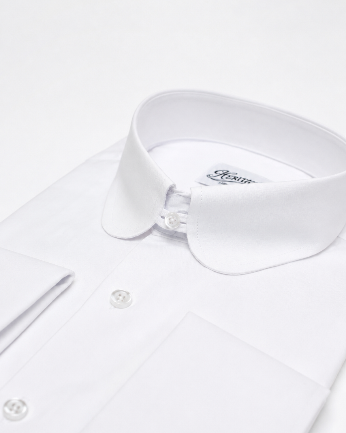 Chemise Col Club Blanche – Popeline 100 % Coton