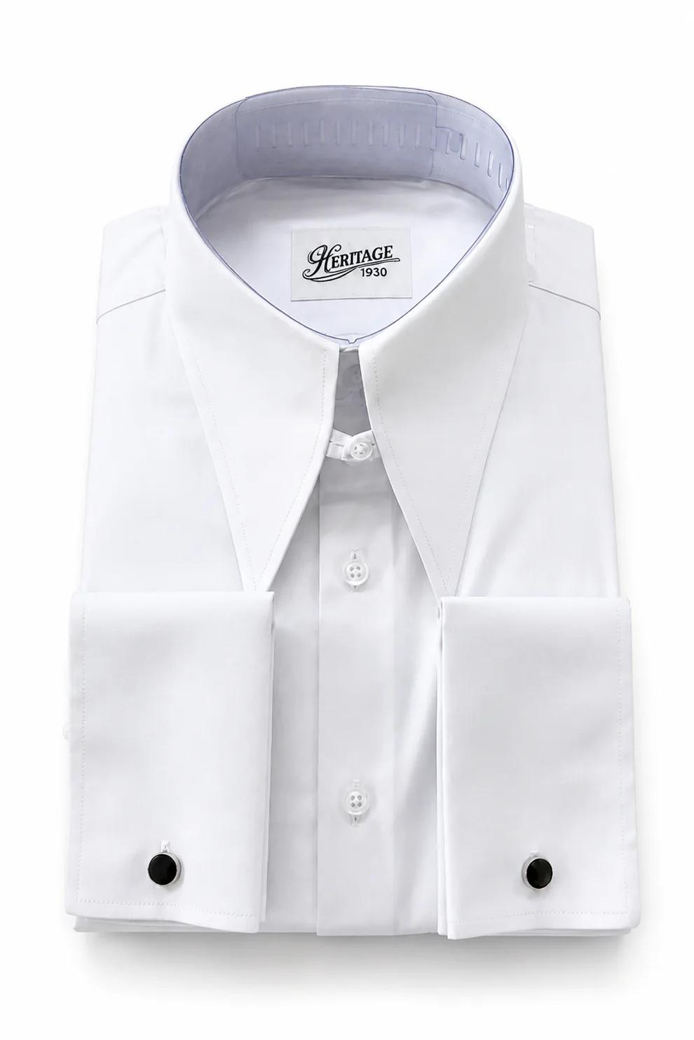 Chemise Col  Spear Point Blanche 