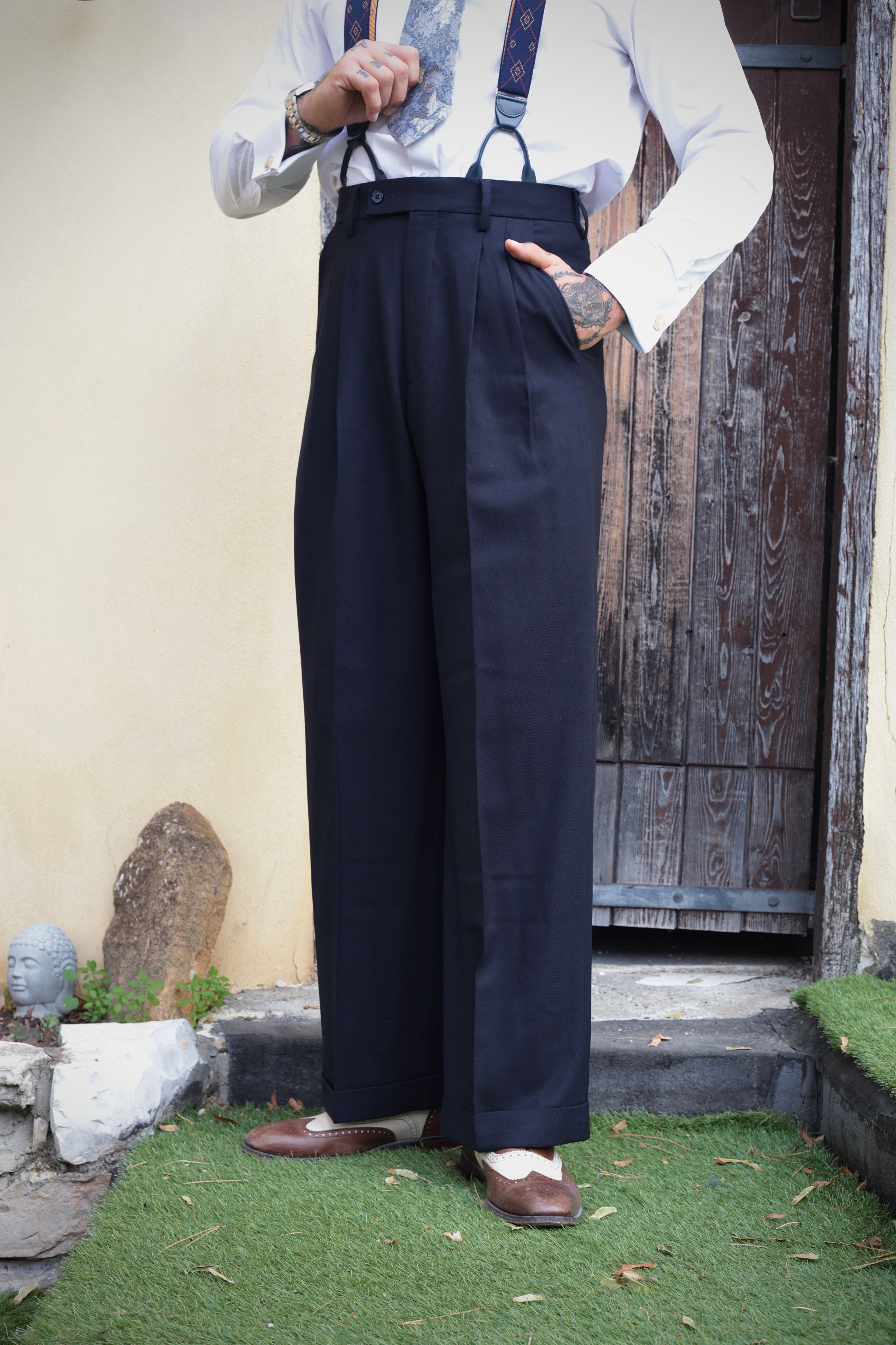 PANTALON VICTOR LAINE BLEU - sur commande