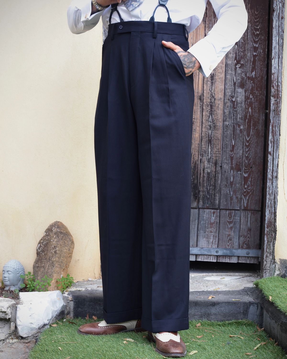 PANTALON VICTOR LAINE BLEU - sur commande