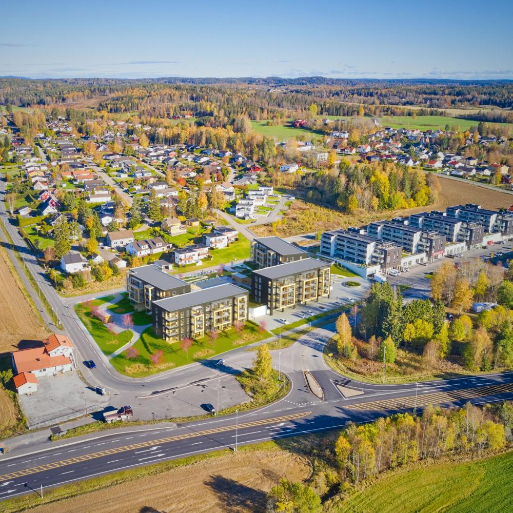 Dronebilde over Knapstad.