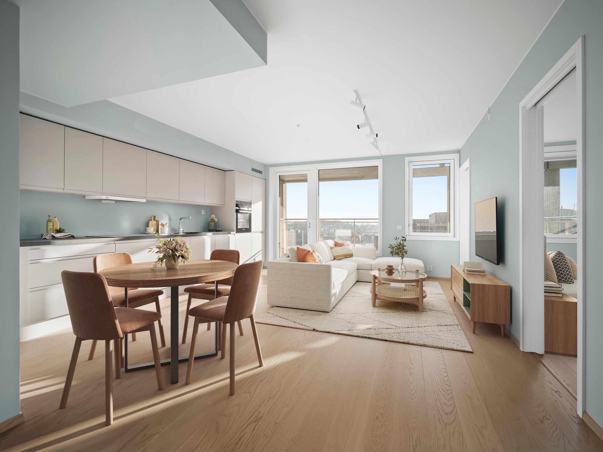 Stue/kjøkken - digitalt stylet