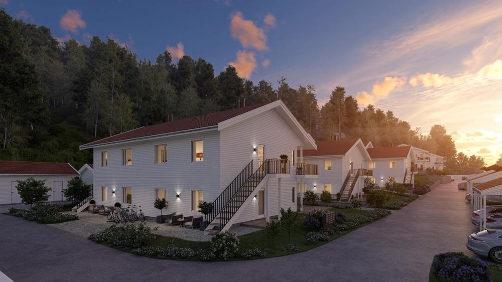 3D generert fasadebilde hus 1-6