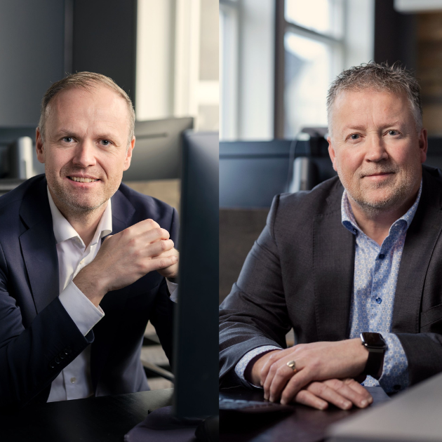– Rollen vår som meglere har blitt tydeligere. Vi er i større grad rådgivere, sier Kjell Ove Loeshagen og Per Edmund Mordt.