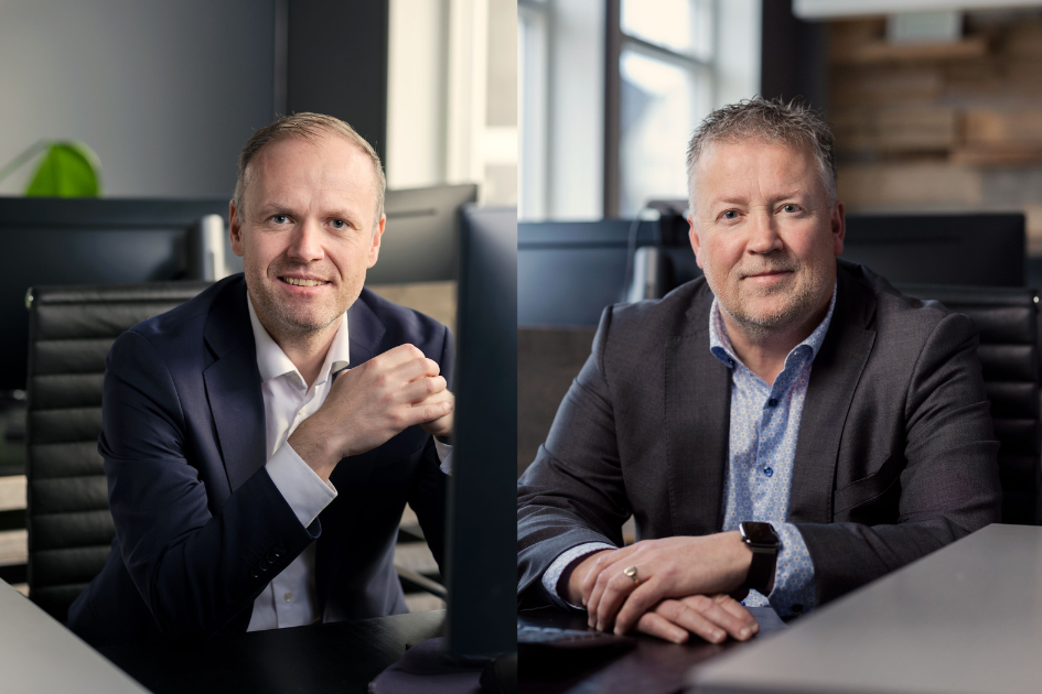 – Rollen vår som meglere har blitt tydeligere. Vi er i større grad rådgivere, sier Kjell Ove Loeshagen og Per Edmund Mordt.