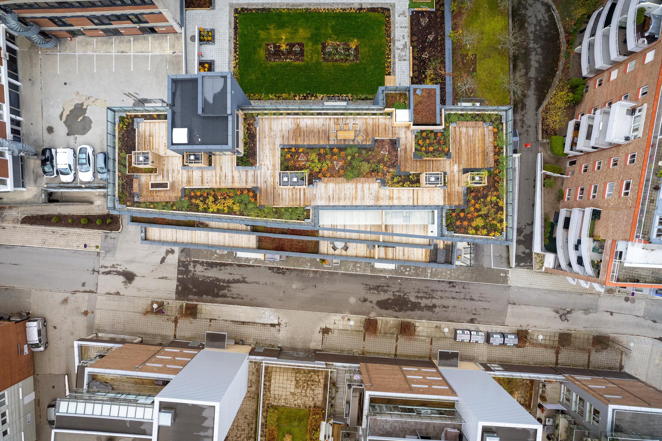 Dronefoto av Giljehagen. Foto.