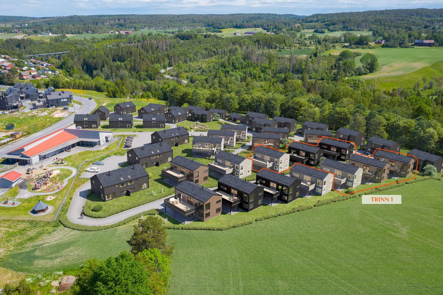 3D-generert dronebilde av prosjektet