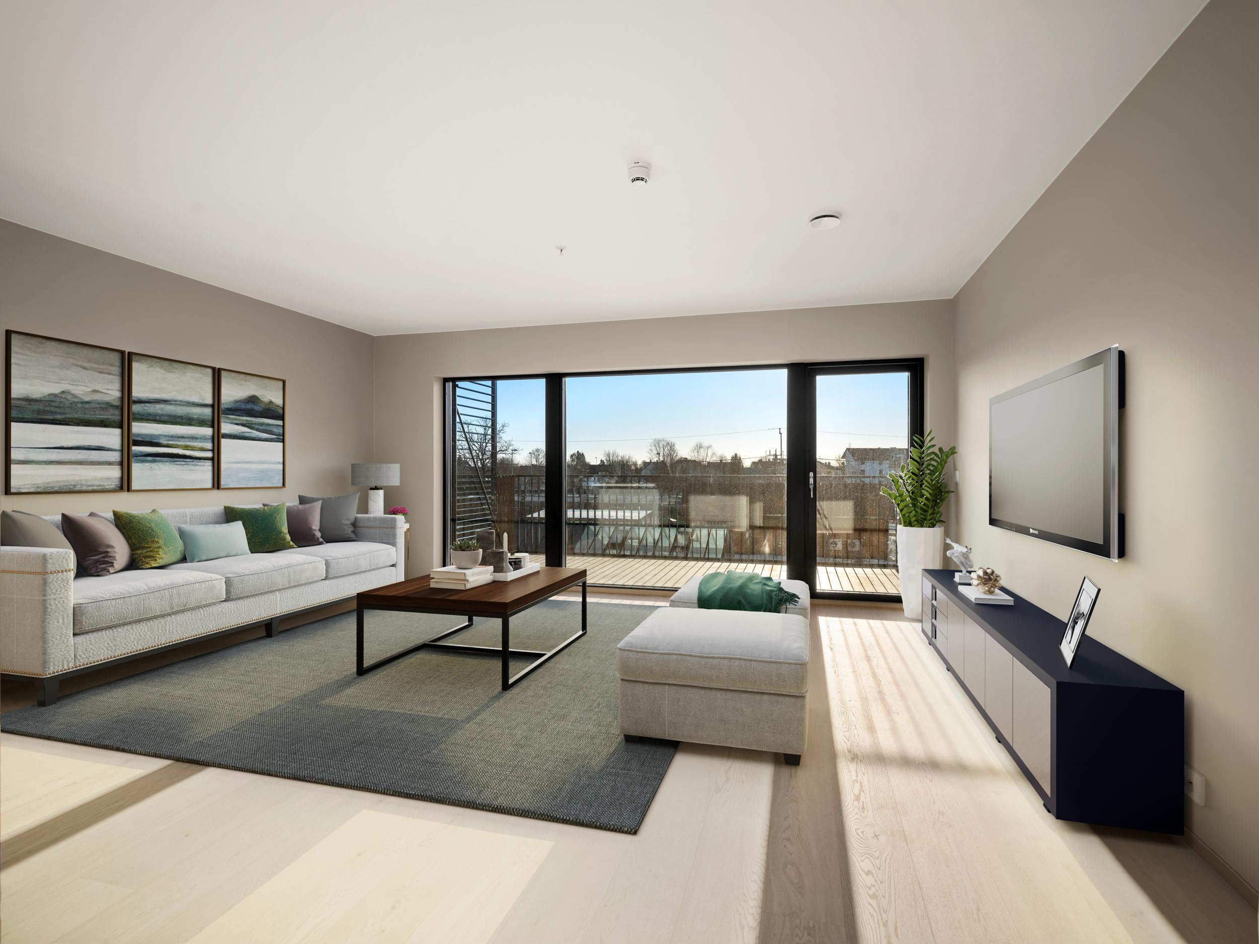 Stue - digitalt møblert