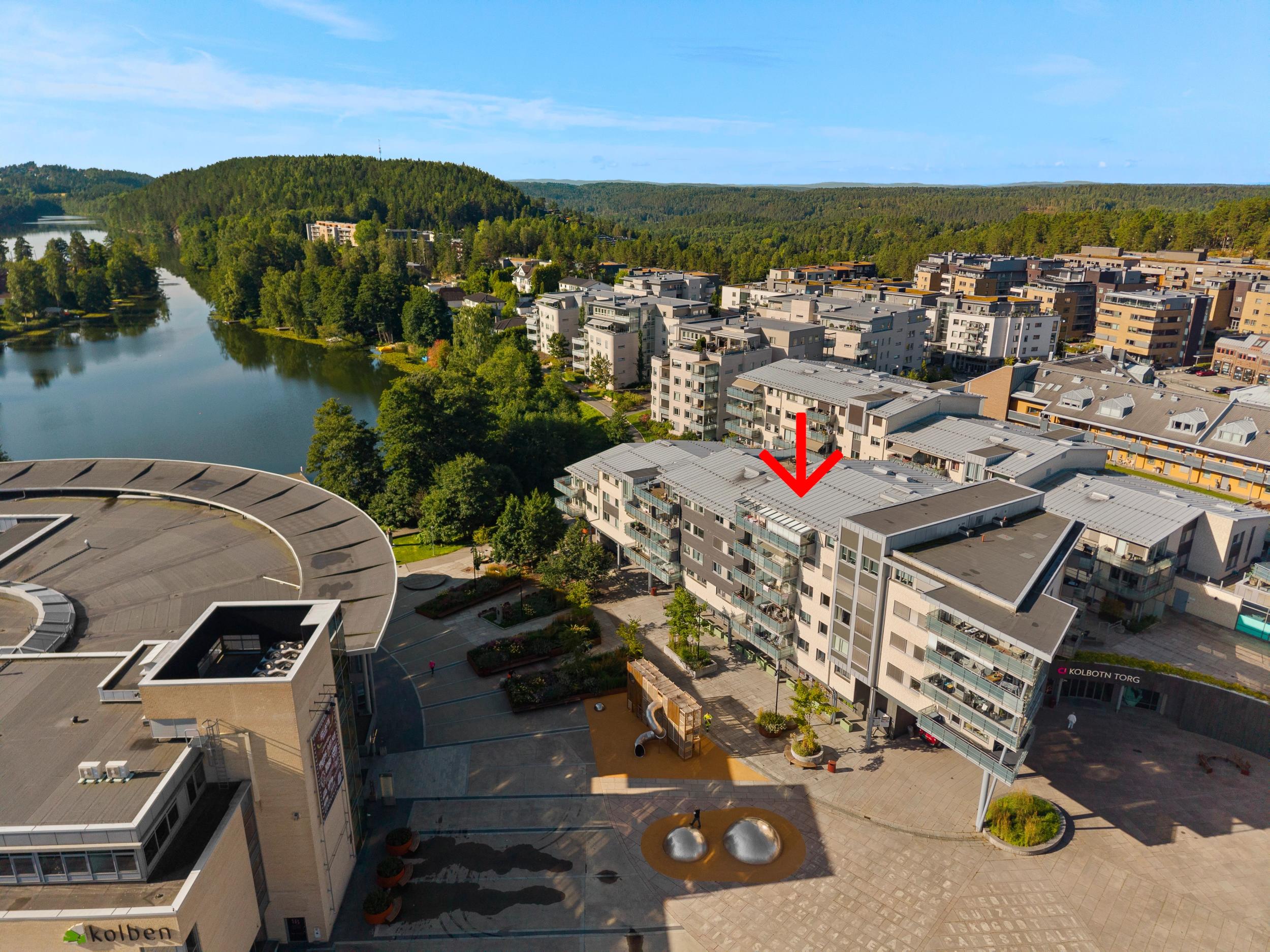 Velkommen til Kolbotn sentrum og Jan Baalsruds Plass 10, 4.etasje