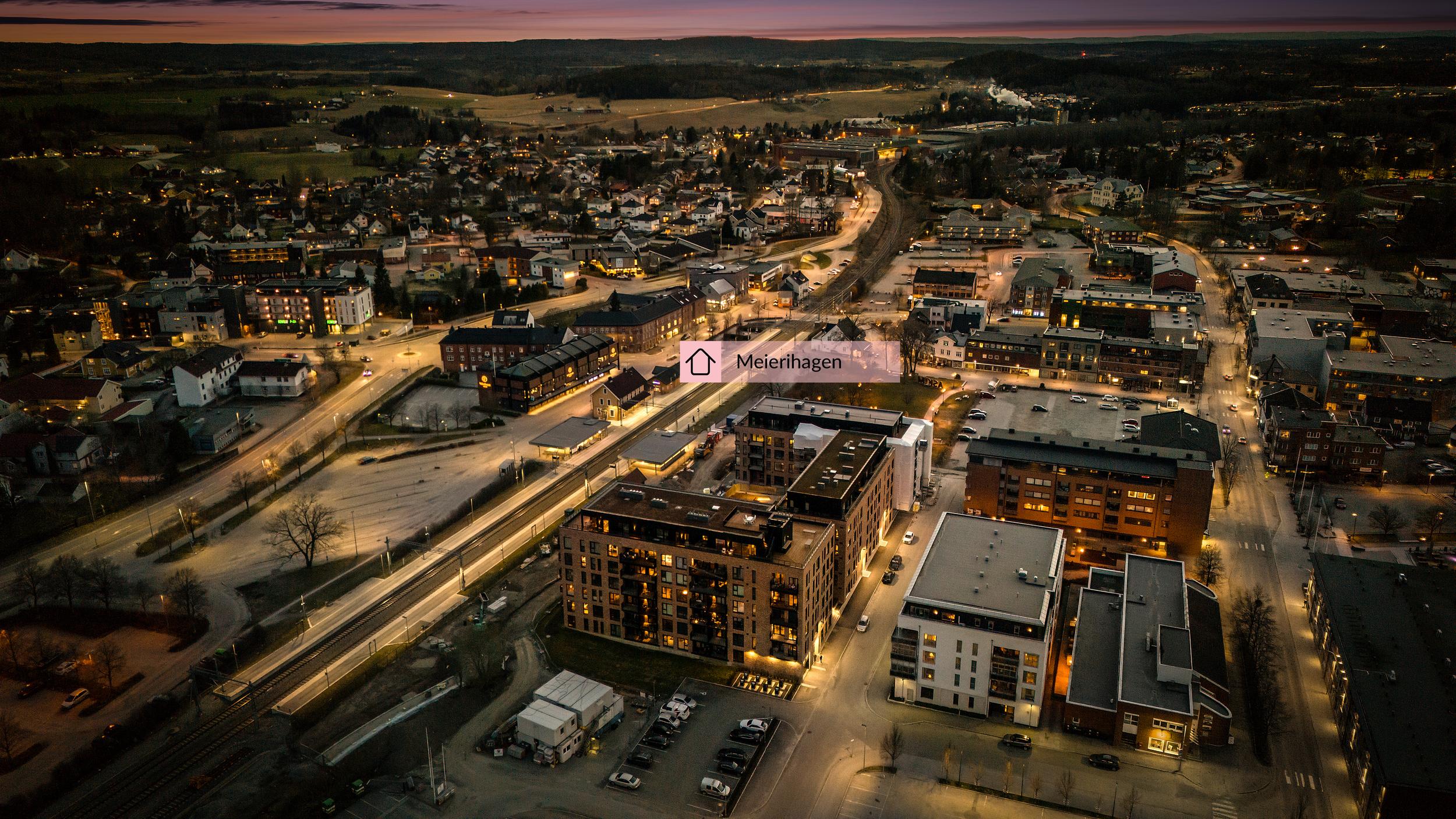 Dronebilde over Meierihagen