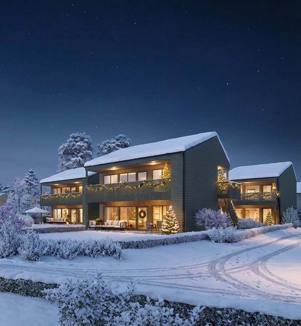 3D-generert bilde av fasader for prosjektet Ringvollkollen