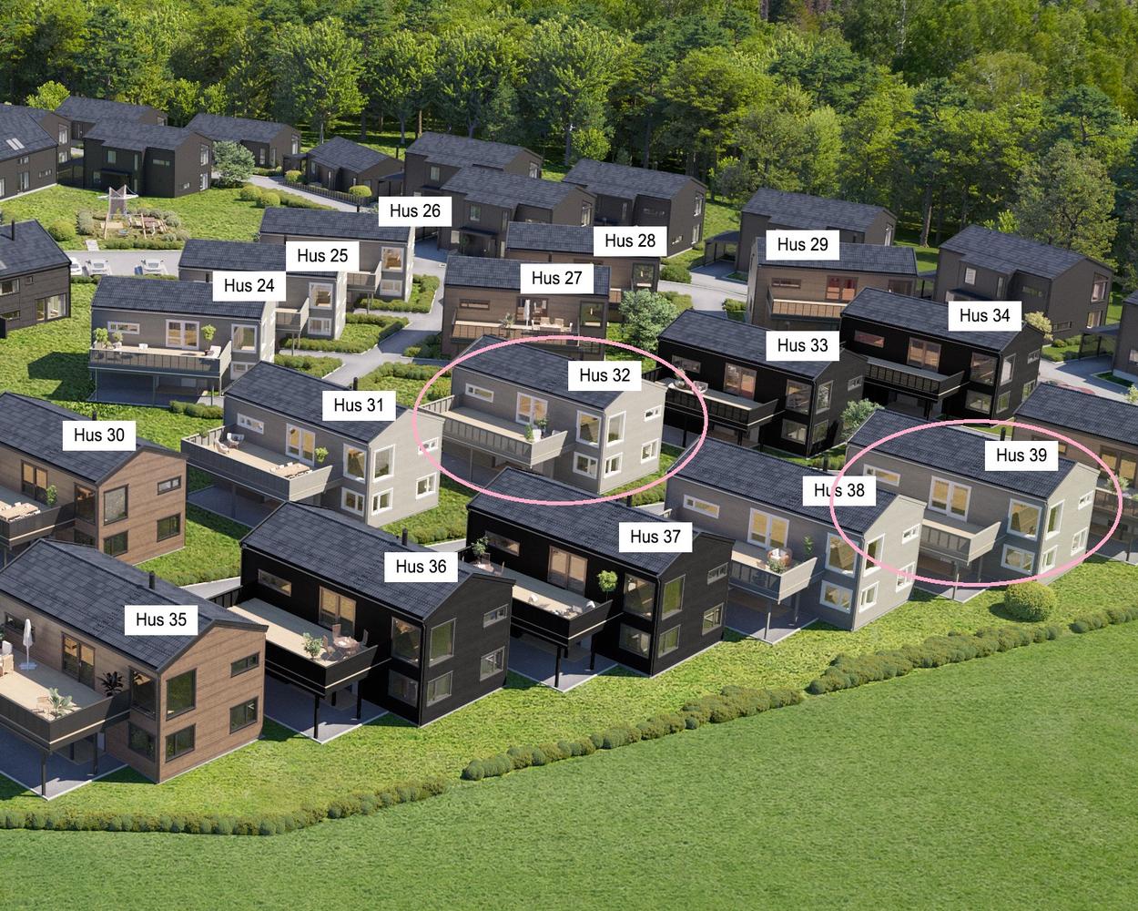 3D-bilde av ledige boliger