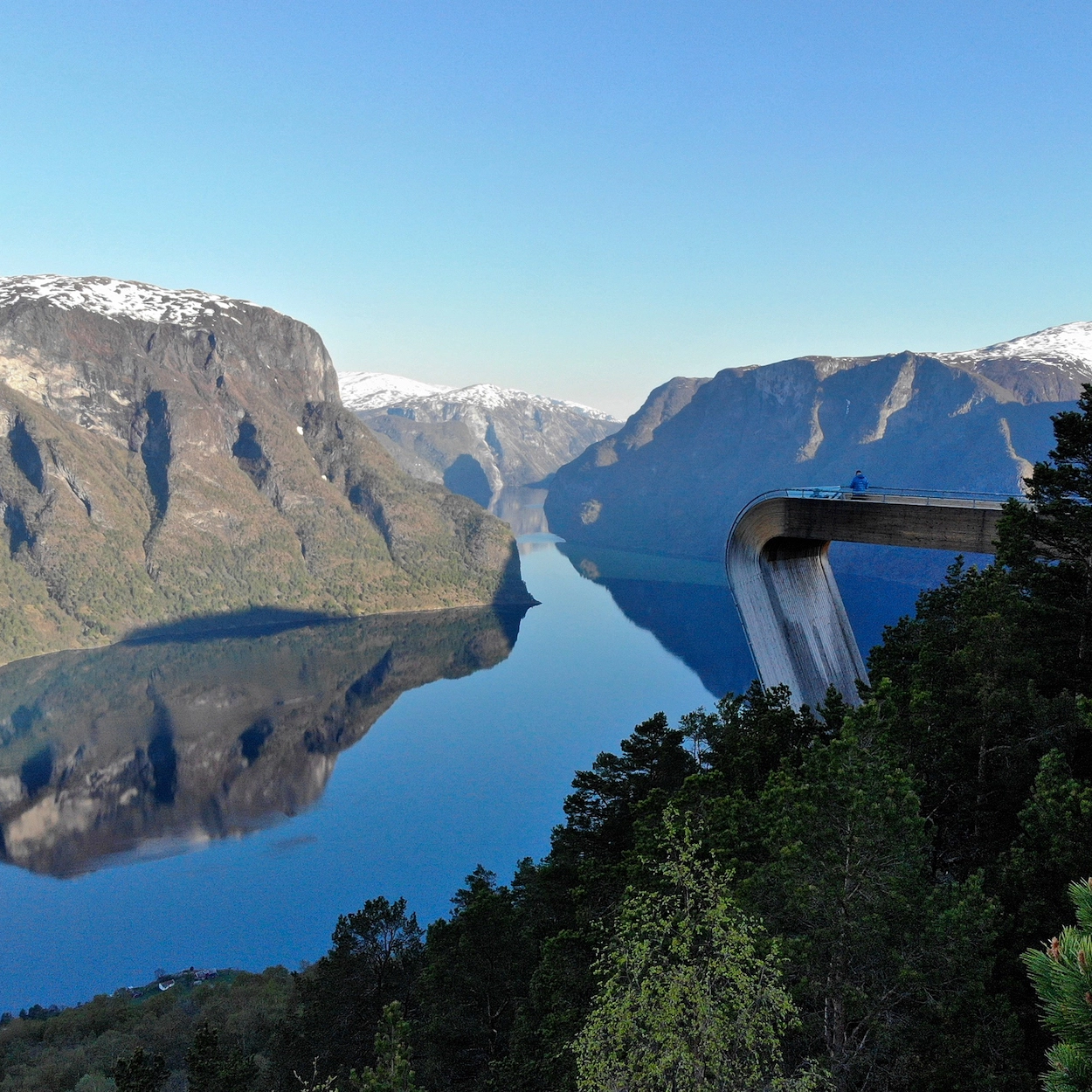 Electric bus from Flåm to Stegastein, view of the Sognefjord - Things to do Flåm, Norway