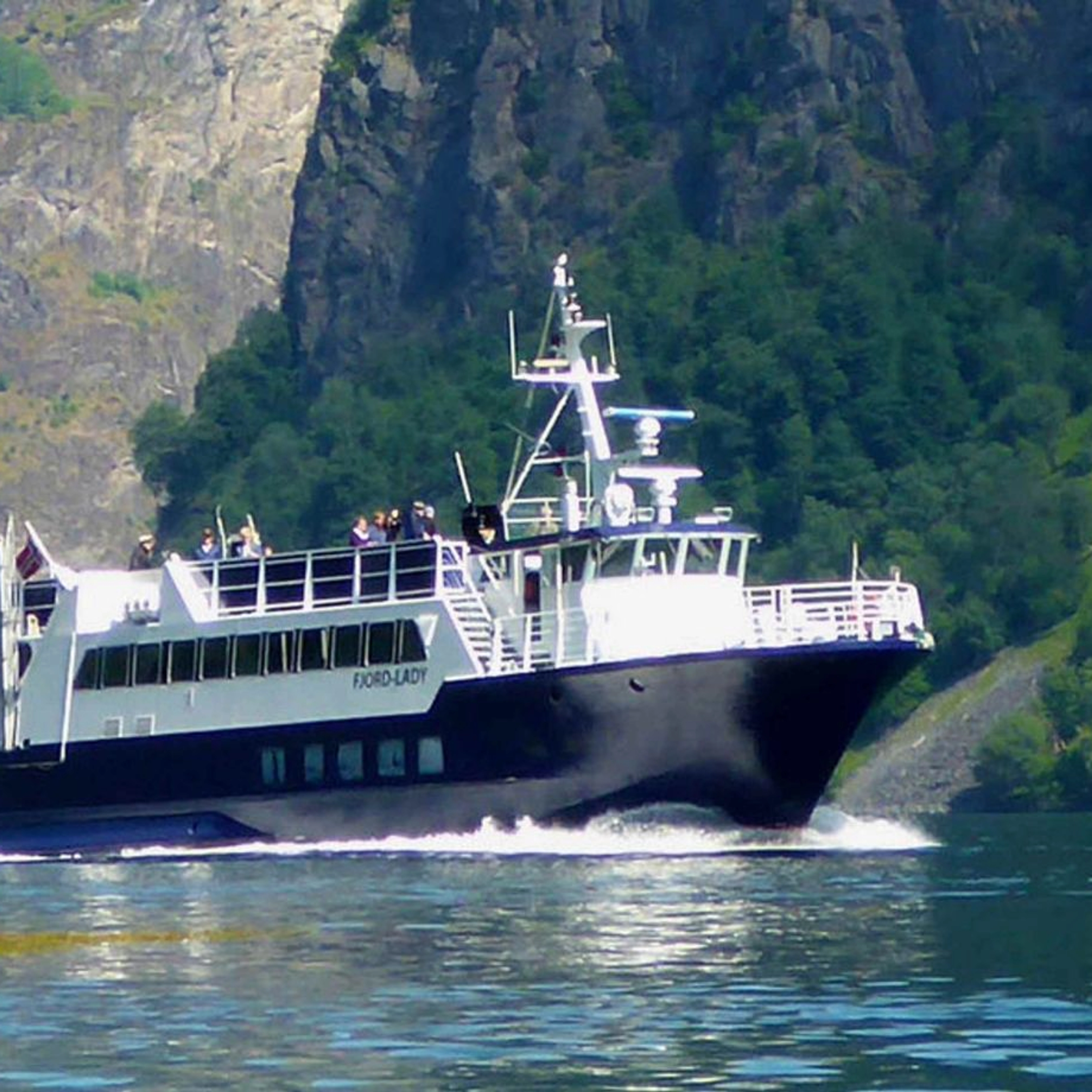 Fjord og bretur til Fjærland fra Bergen - Fjord cruise på Fjærlandsfjorden