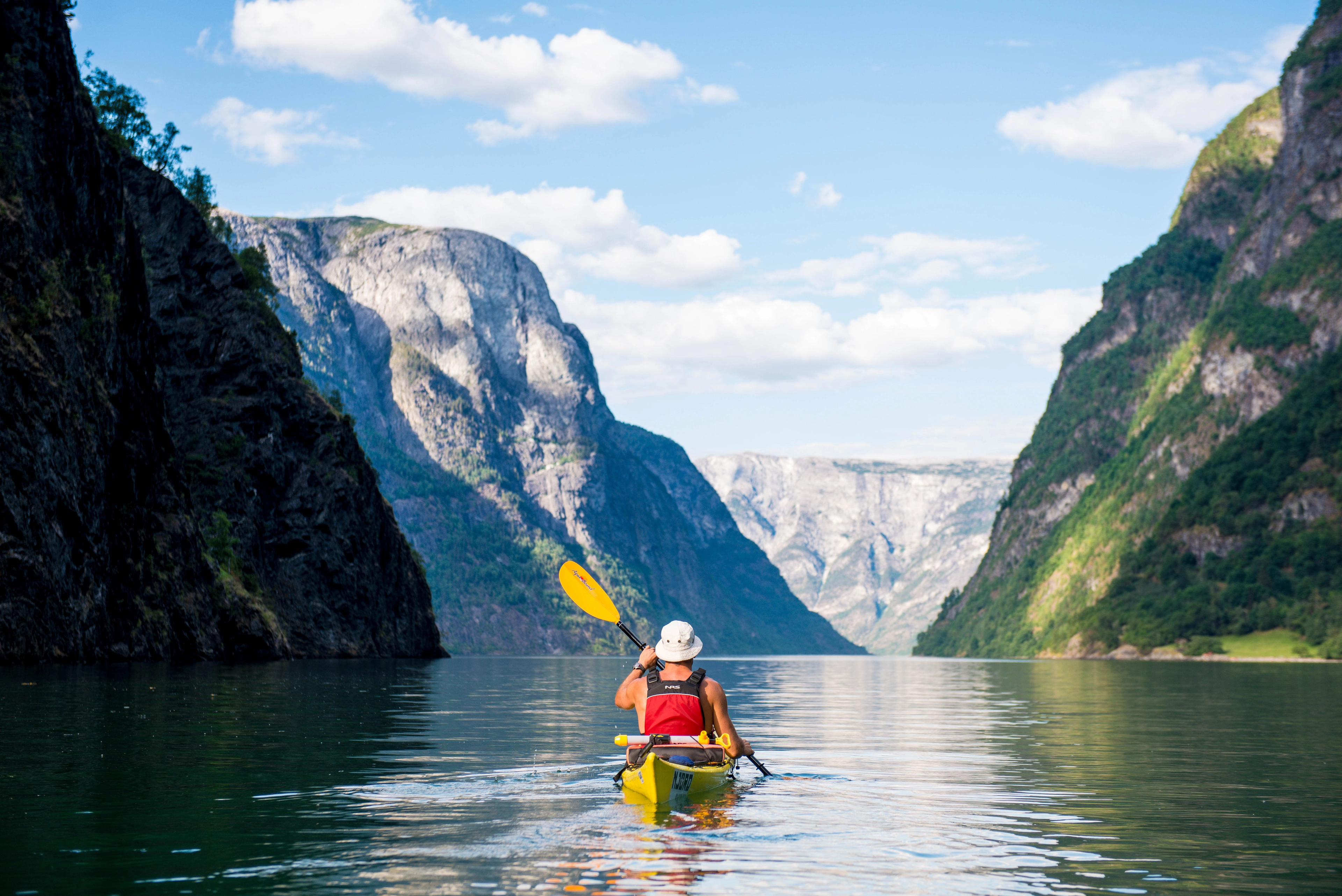 Kayaking in  the Nærøyfjord - Norway