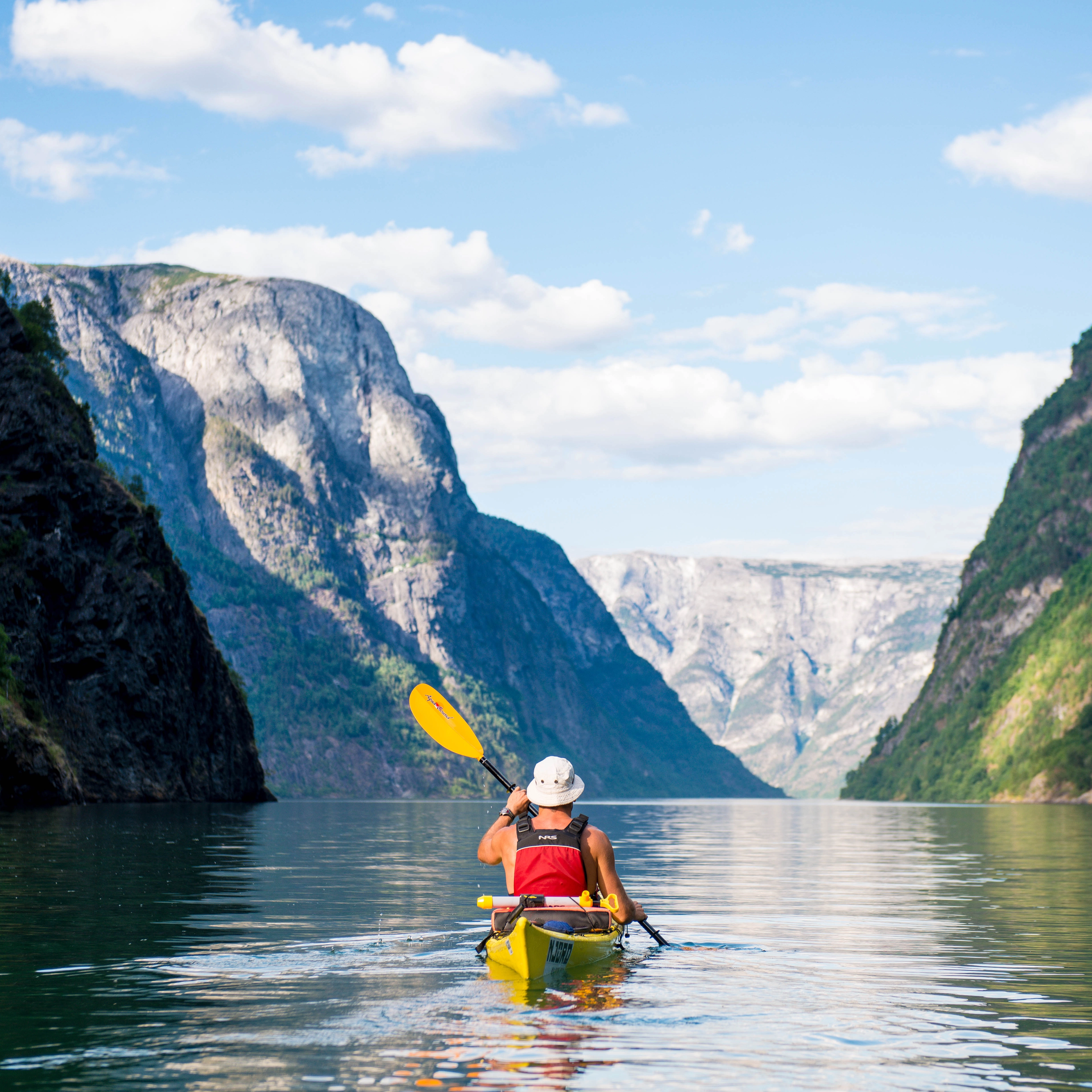Kayaking in  the Nærøyfjord - Norway