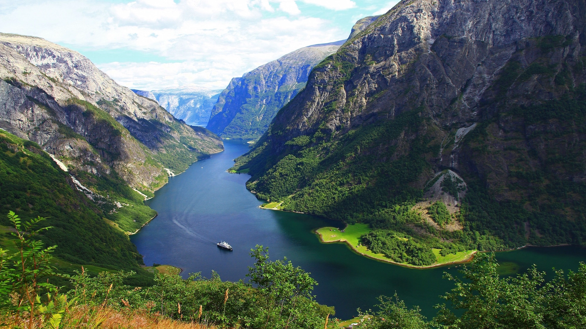 View of the Nærøyfjord - Gudvange, Norway