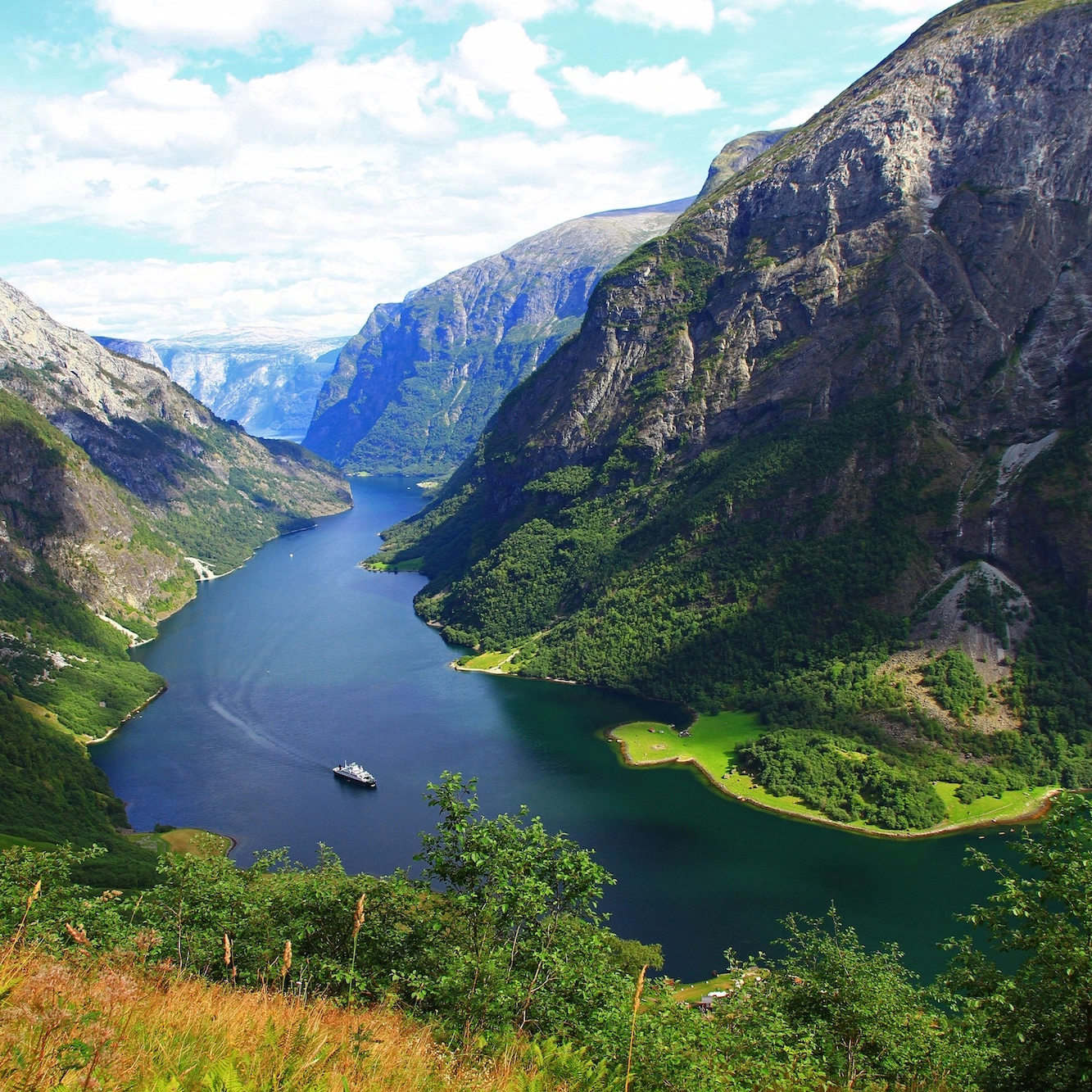 View of the Nærøyfjord - Gudvange, Norway