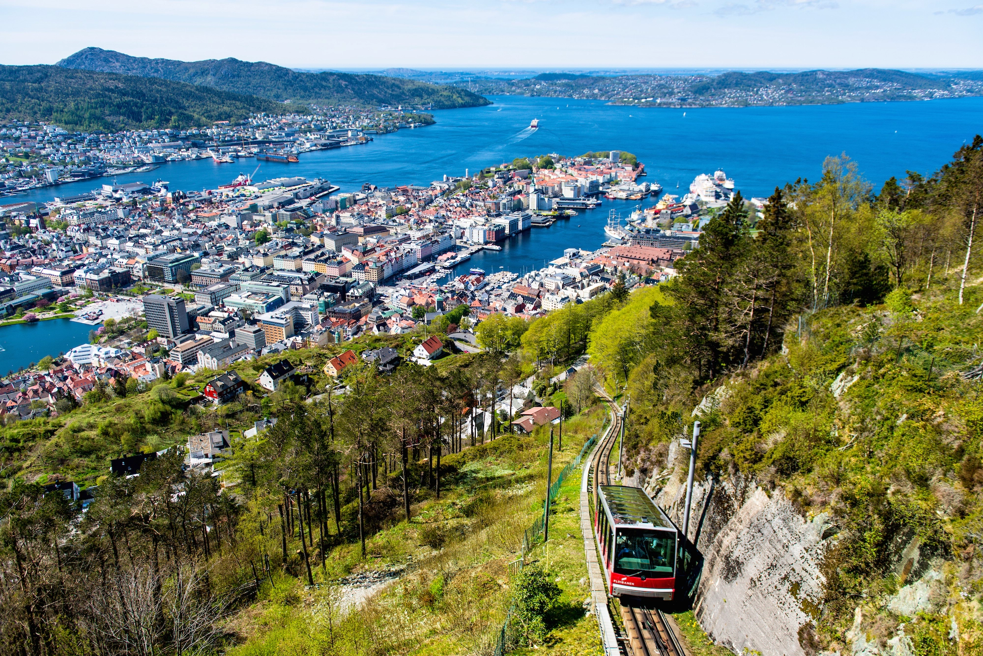Fløyen Funicular- Bergen, Norway