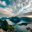 Magische Aussicht vom Reinebringen - Reine auf den Lofoten, Norwegen