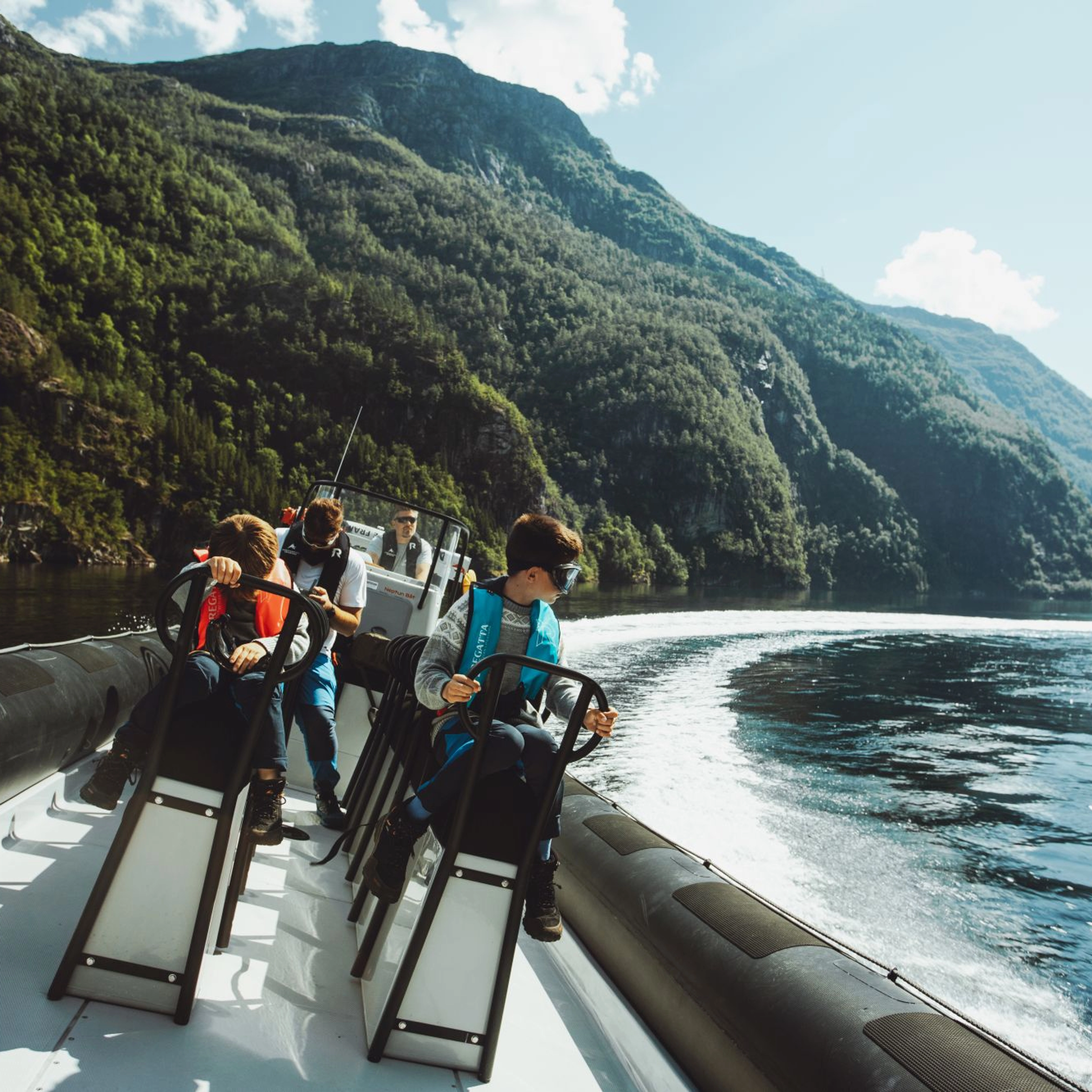 Fast-paced RIB boat trip on the Hardangerfjord from Ulvik, Hardanger, Norway