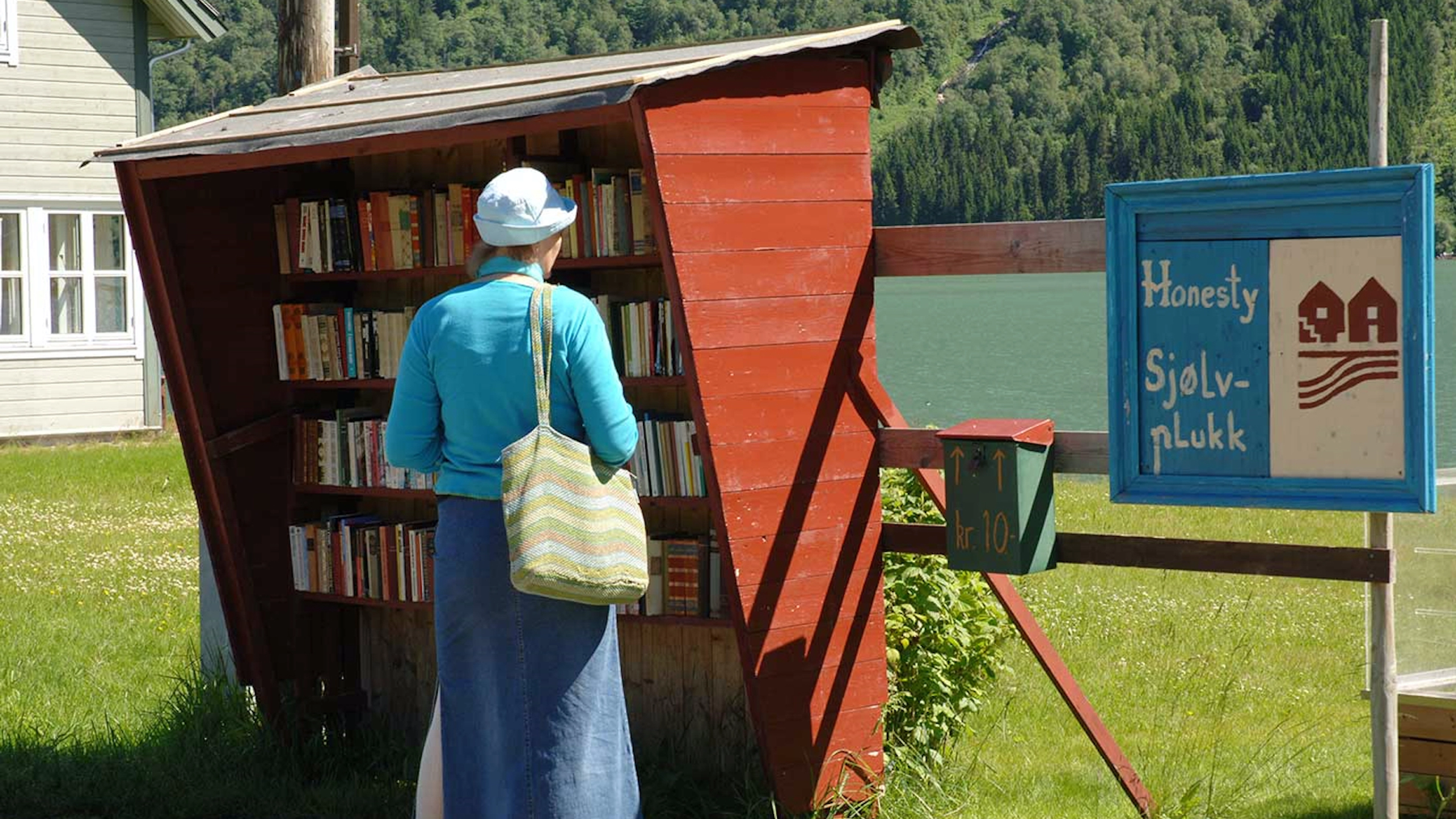 Norwegian Authors in the book village in Fjærland - Fjord & Glacier tour to Fjærland, Norway
