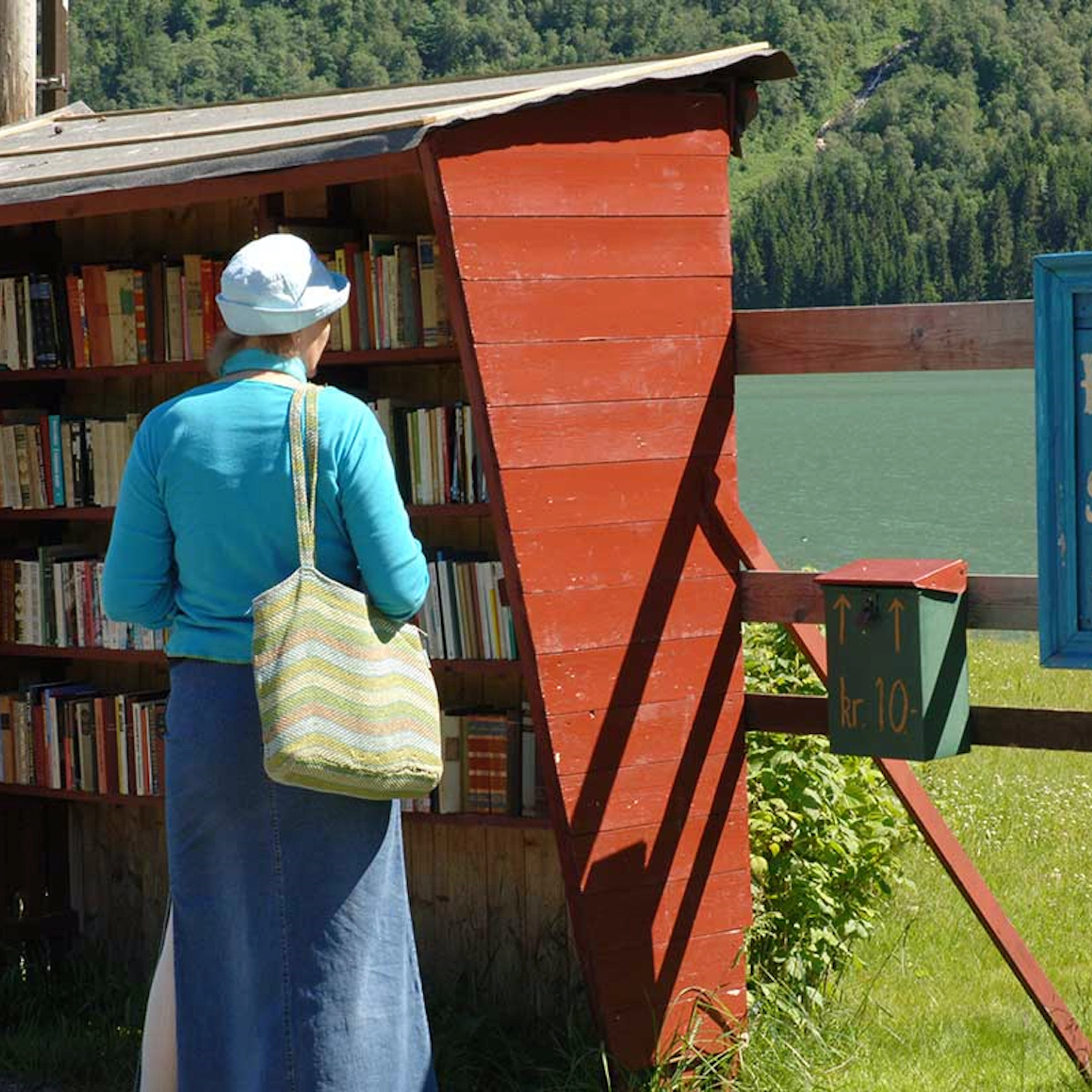 Norwegische Autoren im Bücherdorf in Fjærland - Fjord- und Gletschertour nach Fjærland, Norwegen