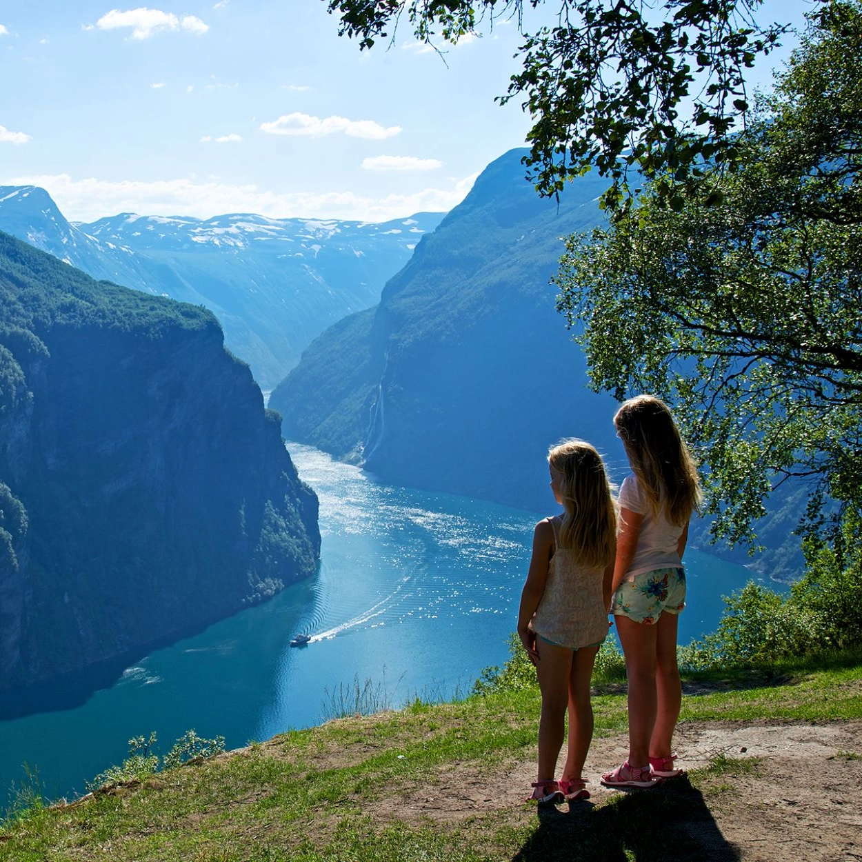 Genießen den Blick auf den Geirangerfjord - Geirangerfjord, Norwegen