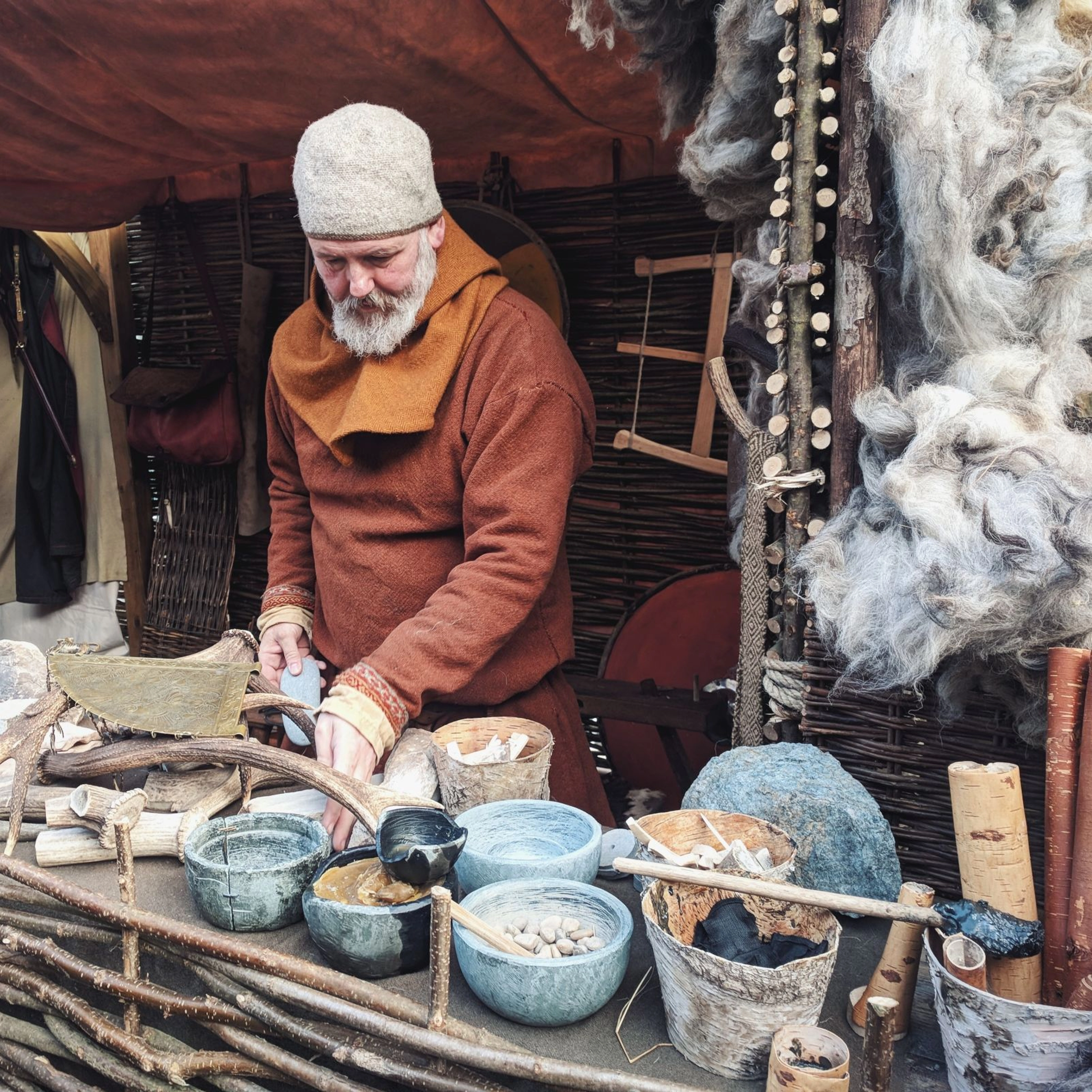 Viking food - Medieval Viking feast, Norway