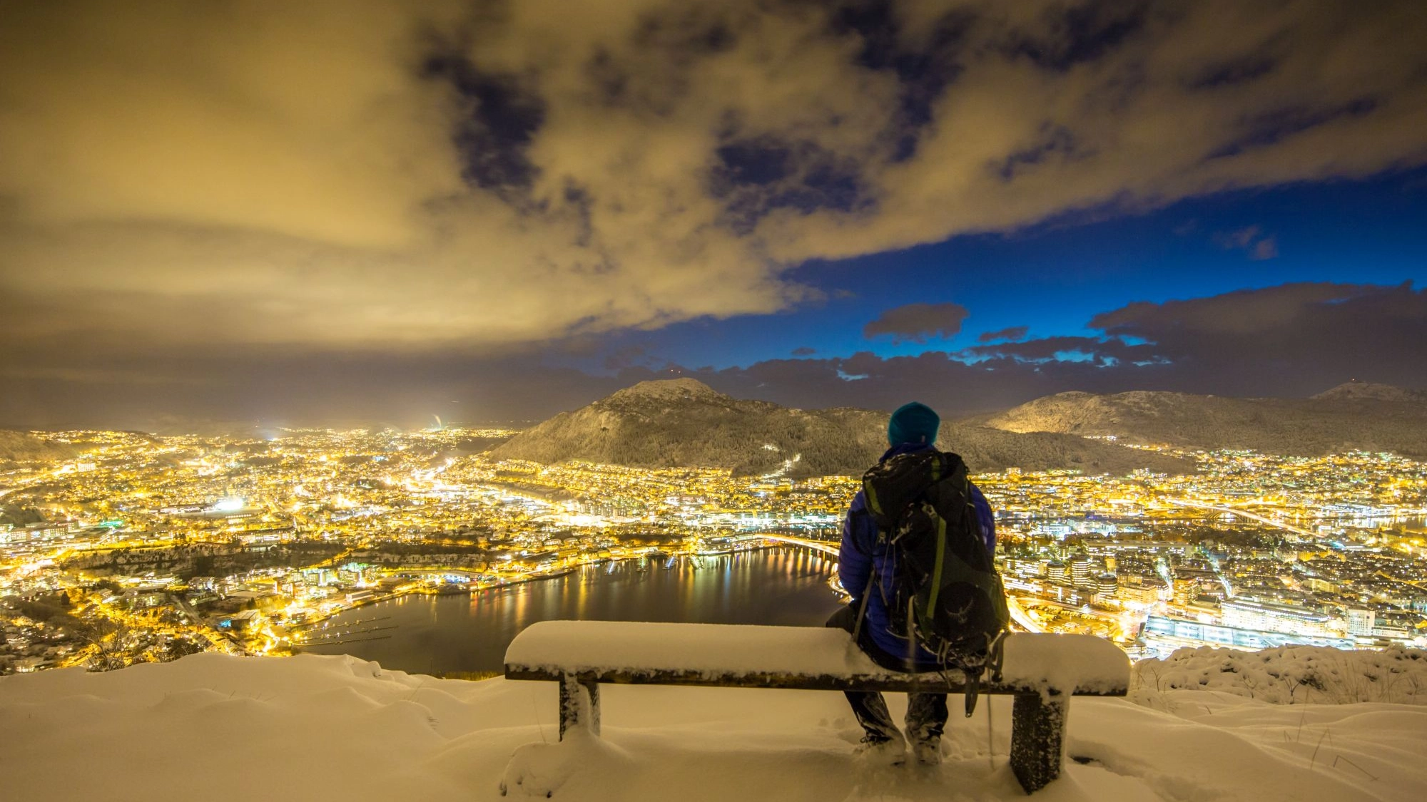 First snow in Bergen - Bergen, Norway
