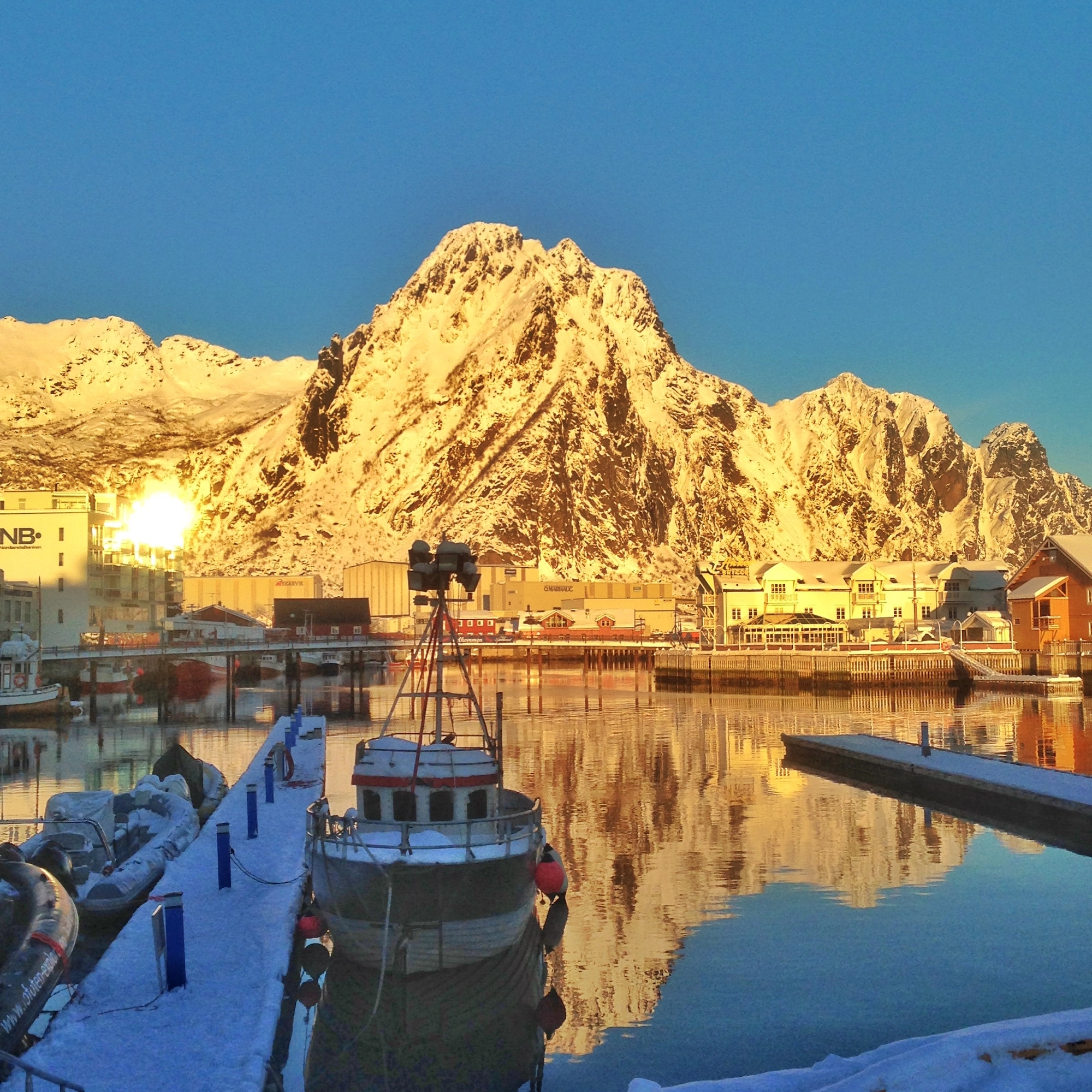 Svolvær Sun over the Svolvær Lofoten, Norway