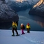 Schneeschuhwanderung zum Stegastein von Flåm - Flåm, Norwegen