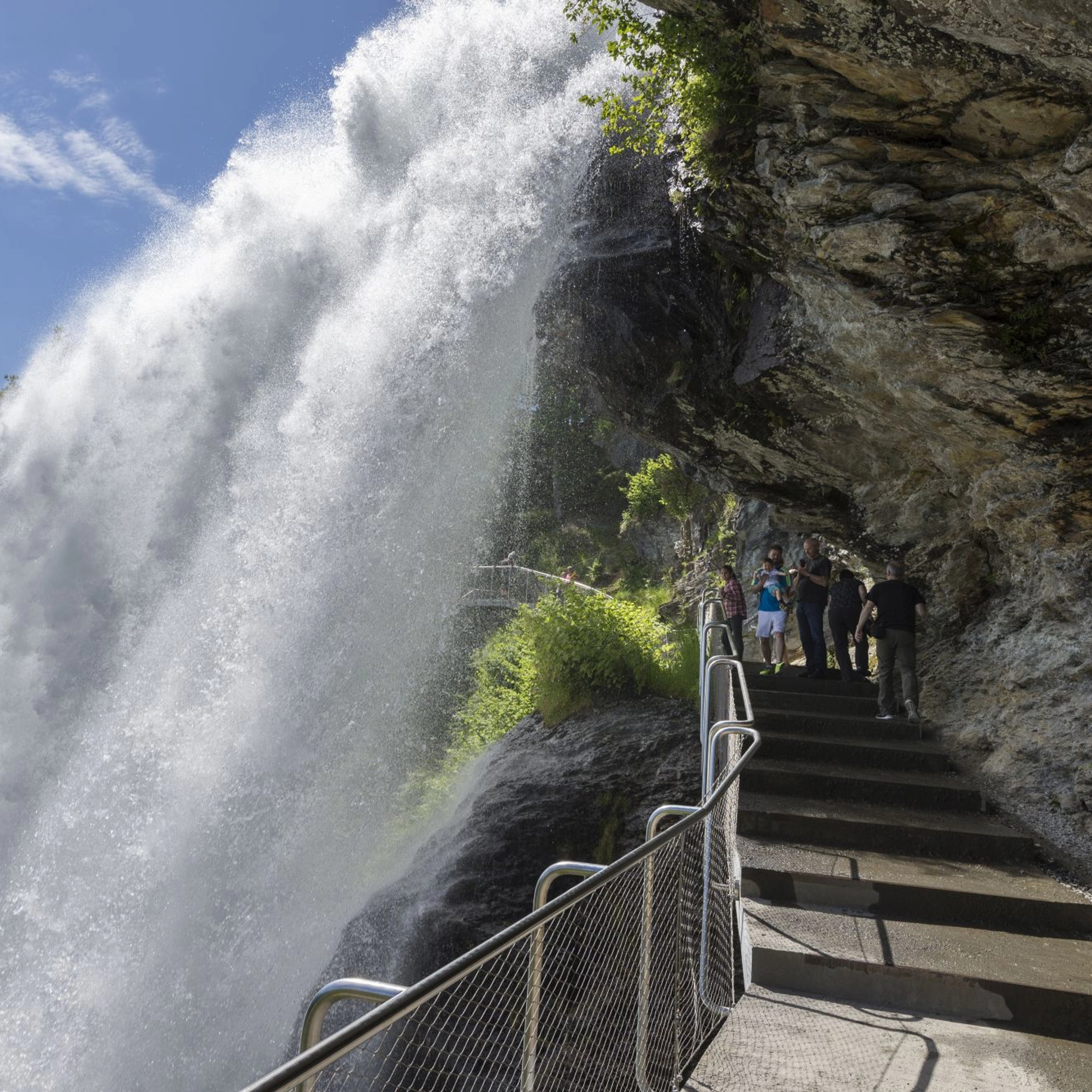 Steinsdalsfossen waterfall in Norheimsund, Hardanger, Norway
