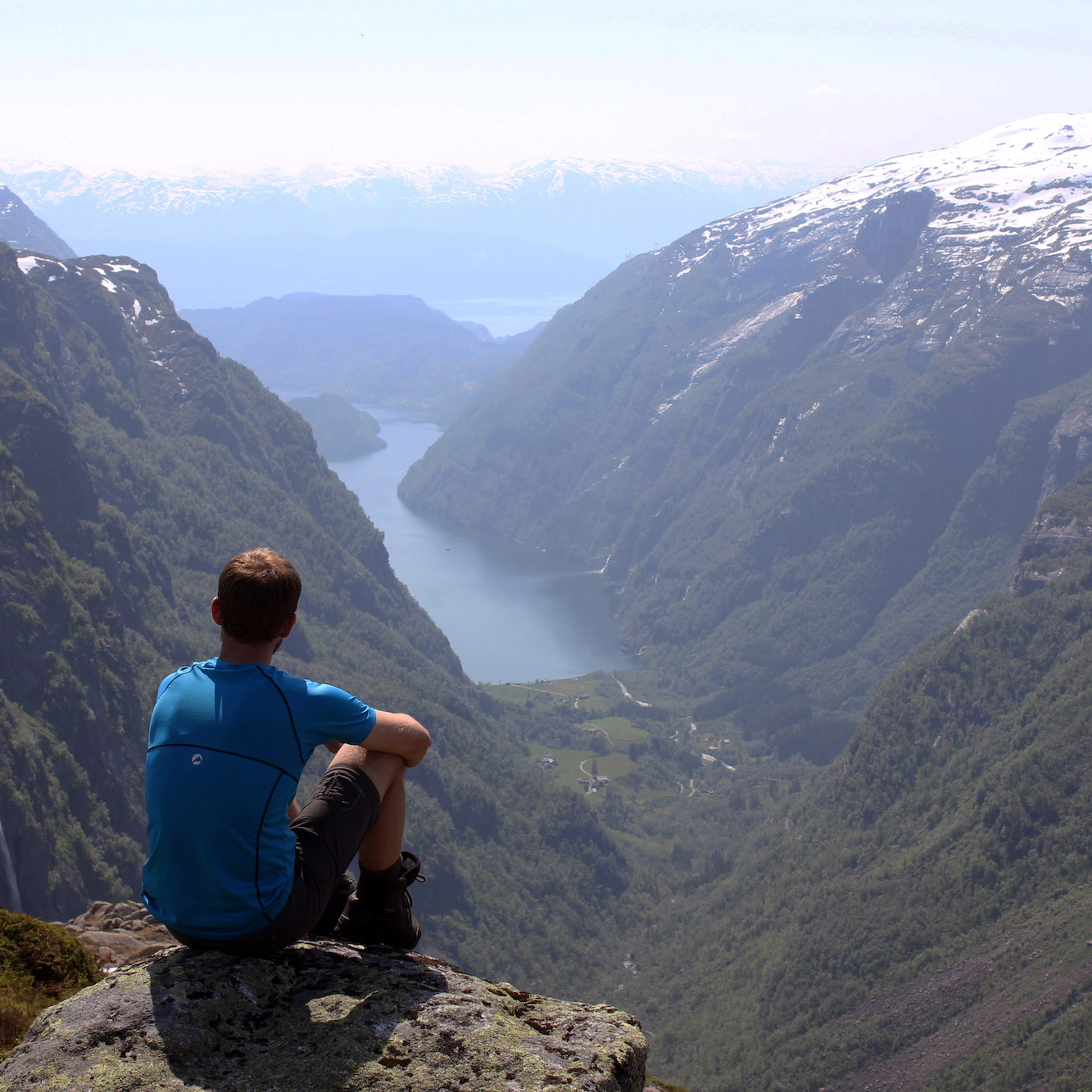 Overlooking Botnen Fyksesundet  - Hiking trip to Kiellandbu from Voss - Norway