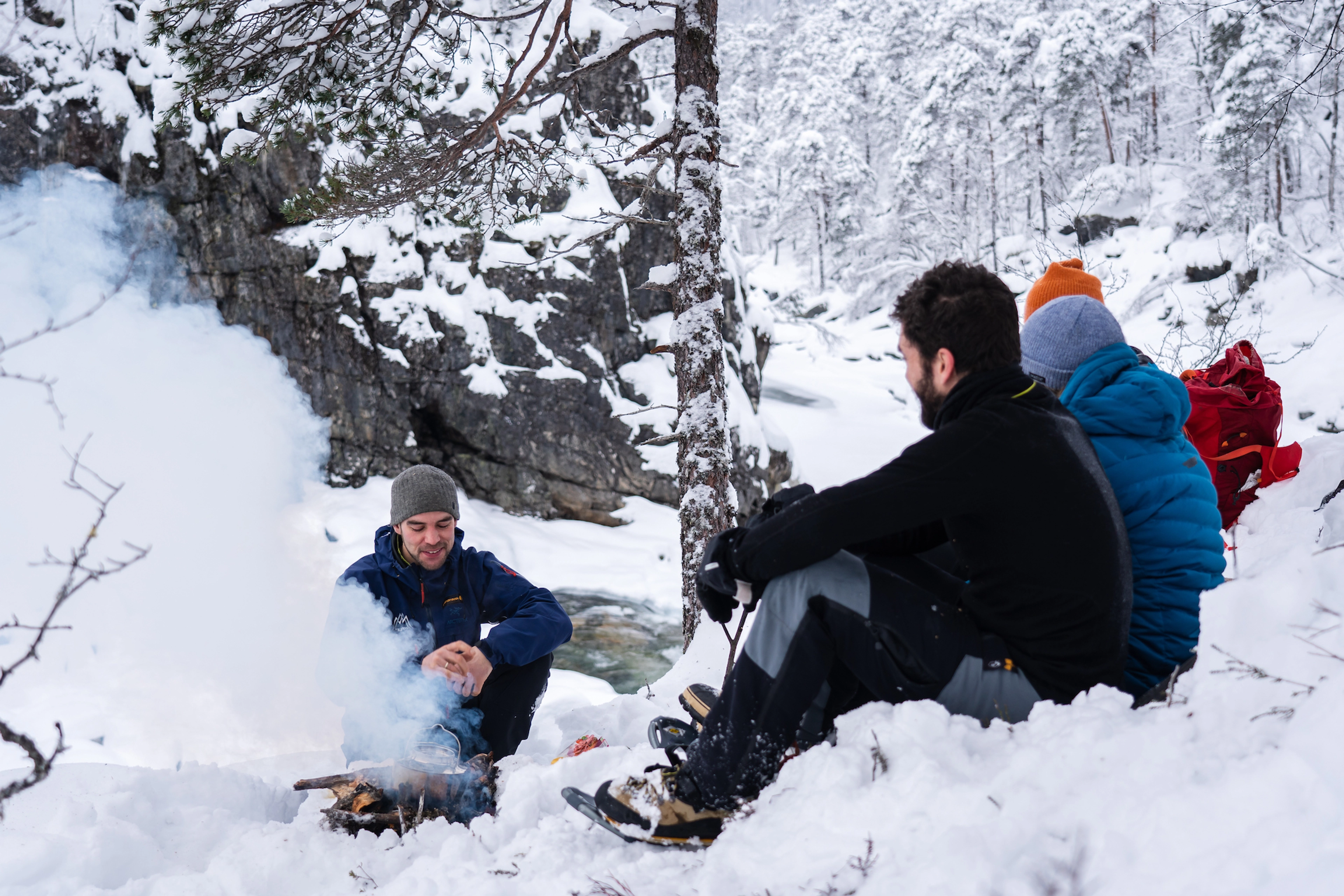 Bålkos i snøen - Trugetur i Raundalen - Voss